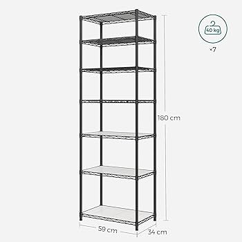 Amazon｜SONGMICS ラック 7段スリム スチールラック キッチン
